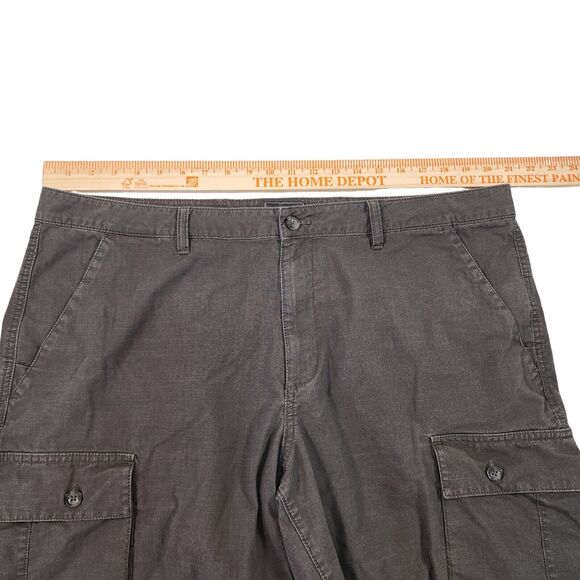 The North Face Mens Cargo Shorts Long 40x 11.5" Gray Button Down Pockets - Picture 7 of 10
